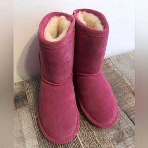 Pink BearPaw Winter Boots with warm fur-like cotton lining Toddler Girls Size 12